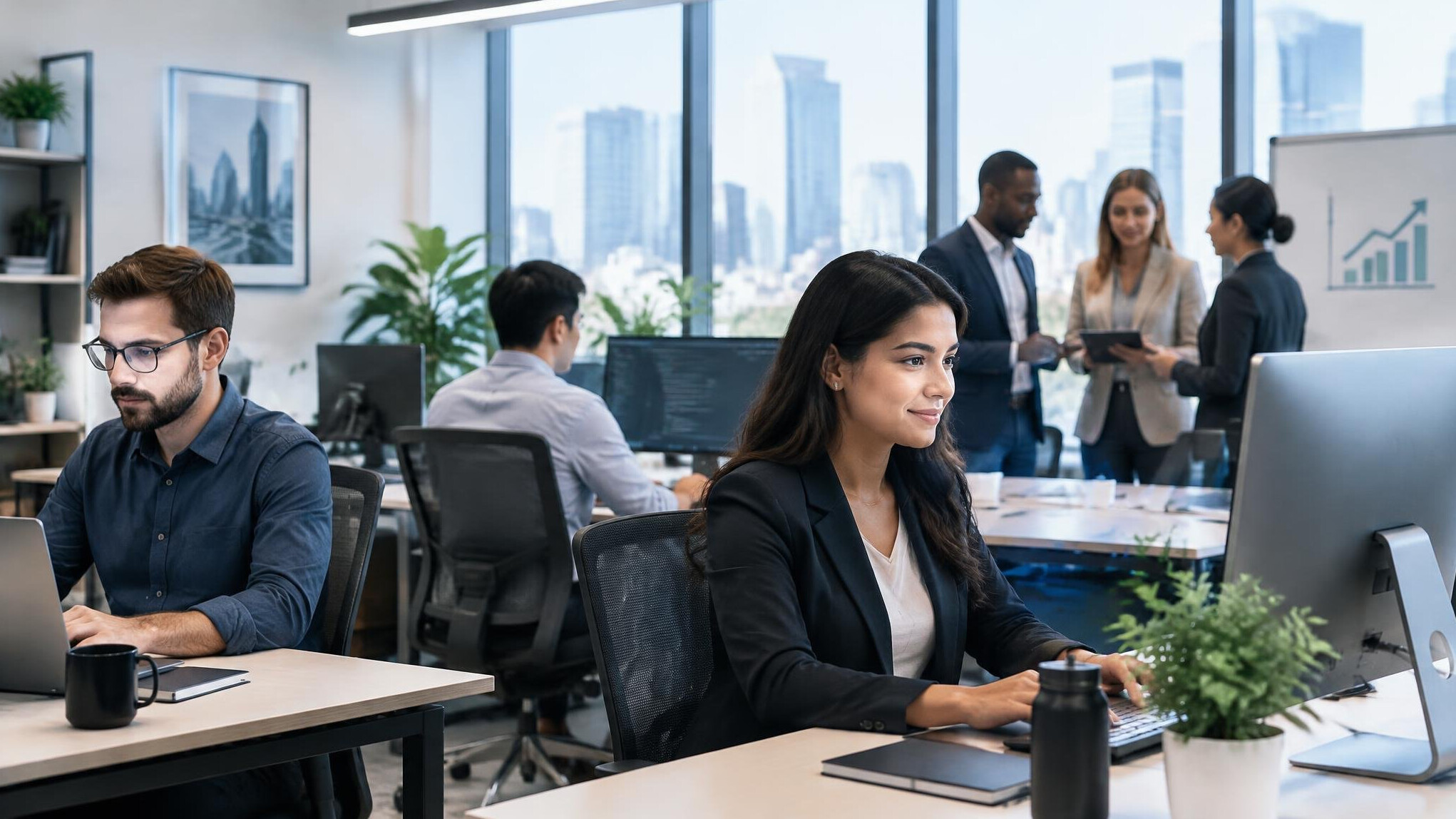 modern office environment